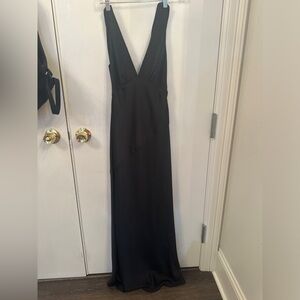 Meshki Size small Nadia maxi satin dress with back cowl